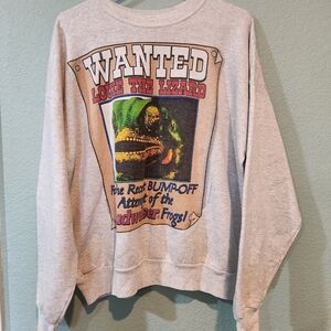 Vintage Lizard Chameleon Budweiser Crew Sweatshirt Wanted Poster Louie XL 1998